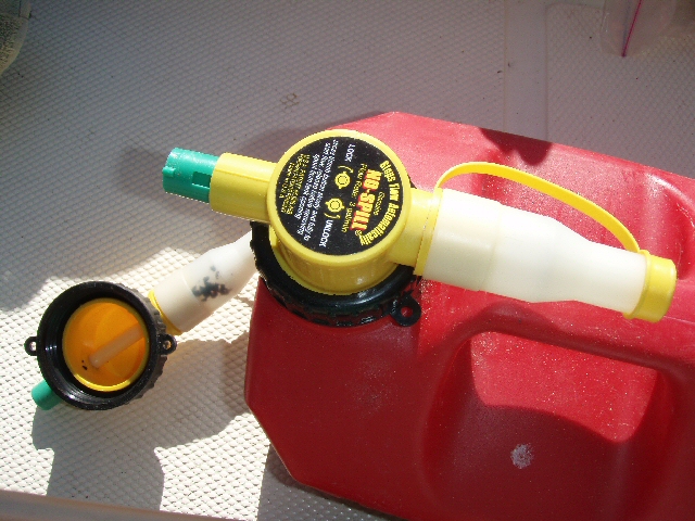 No-Spill fuel can