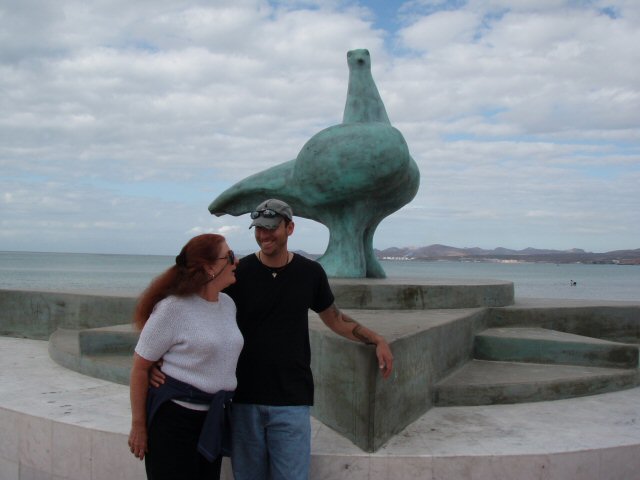 Aaron Tierno and mon at the dove in La Paz Mexico