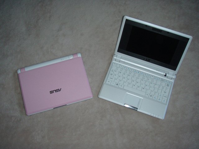 Two Eee PCs that can also read books