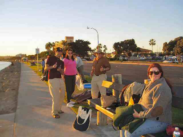 Waiting for the Christmas lighted boat parade
